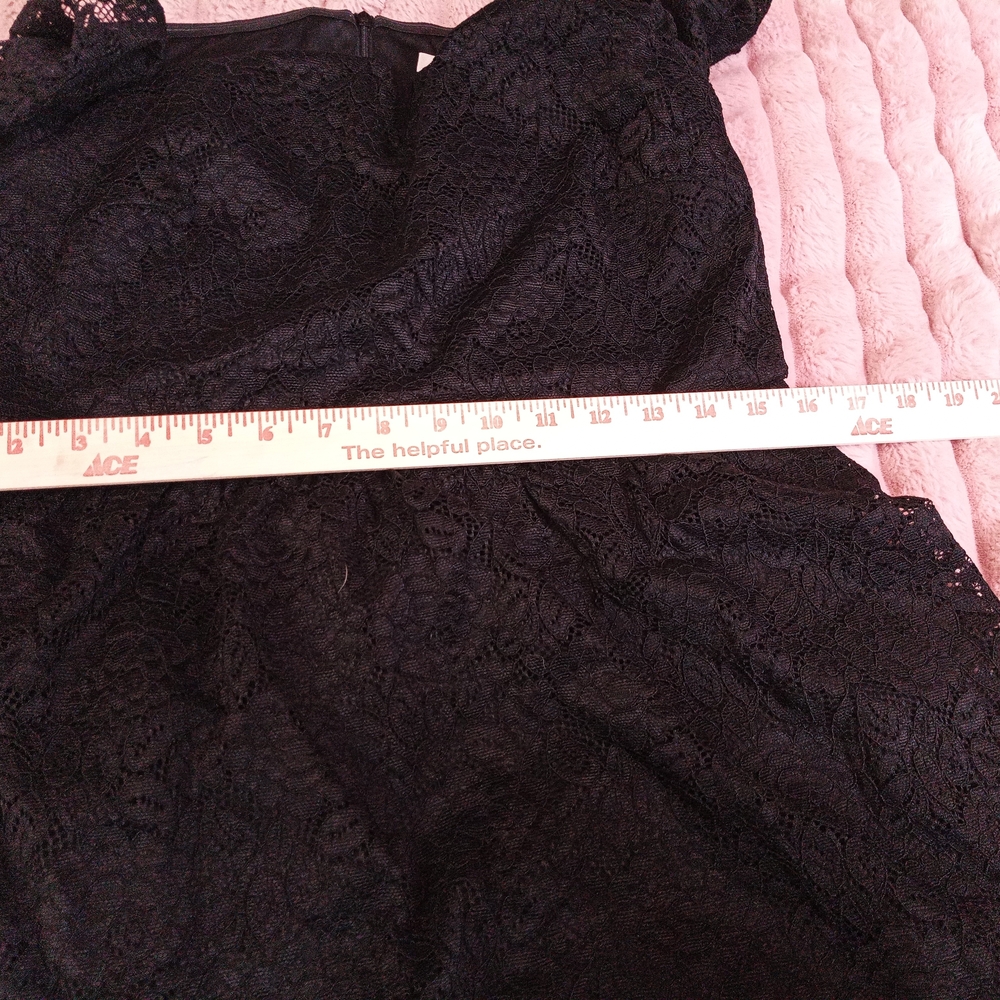 Grace Karin Black Lace Midi Dress with Square Notch Neckline - Picture 9 of 9